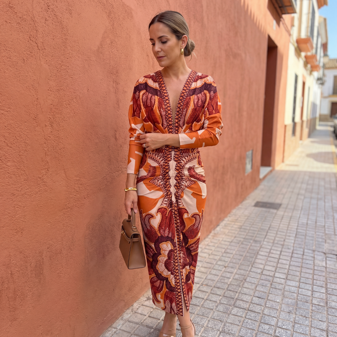 Robe Femme Fluide Coupe Croisée Décolleté en V