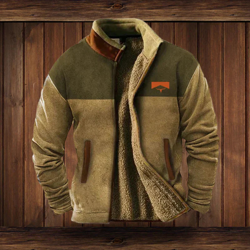 Veste Hiver Élégante Style Western avec Doublure Chaude et Imprimé