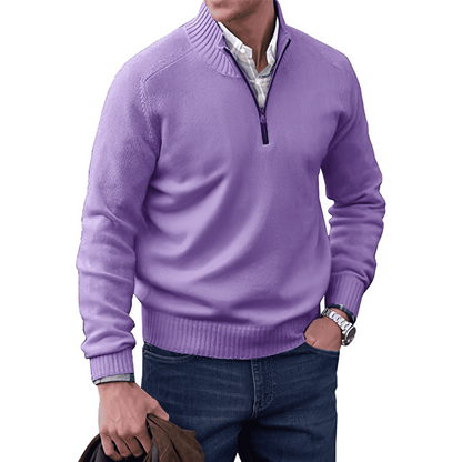Pull Homme Hiver Doux et Chaude avec Fermeture Éclair