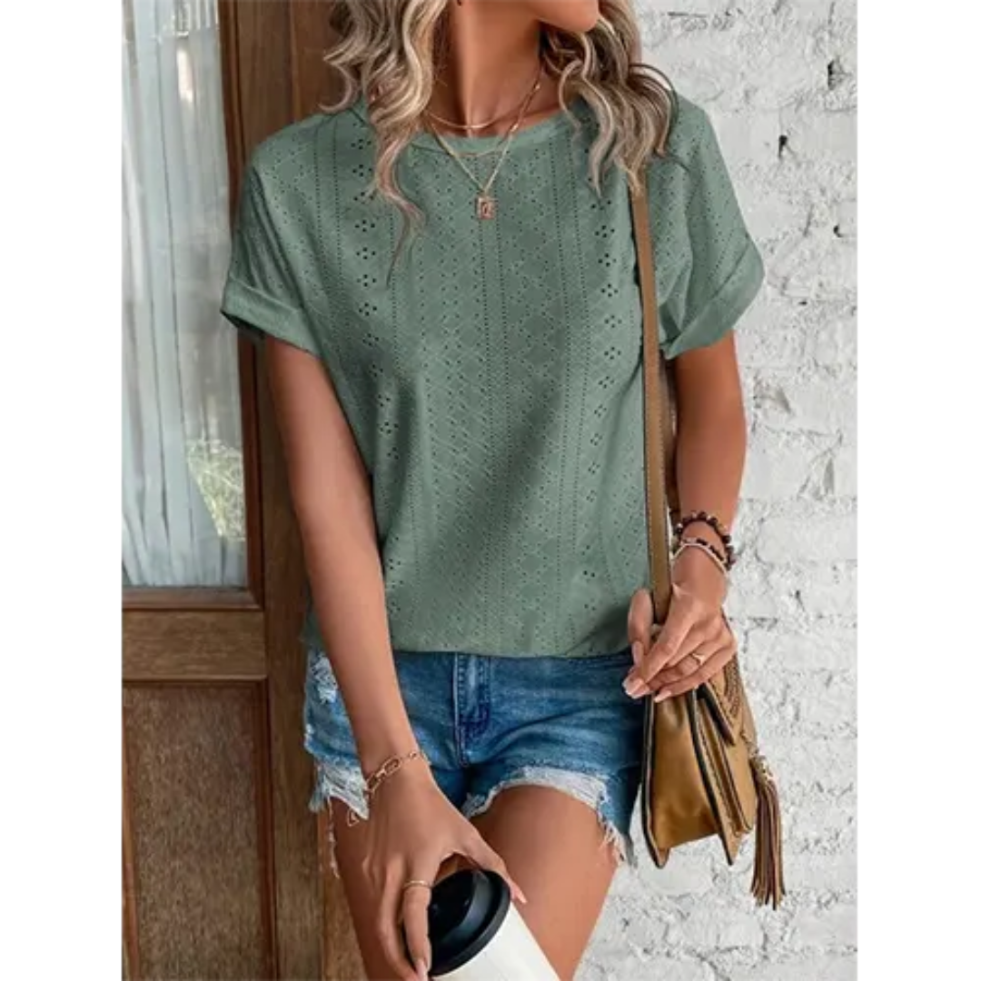 T-Shirt Femme Détente Manches Courtes