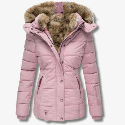 Manteau Femme Hiver à Capuche Étanche et Chauffant