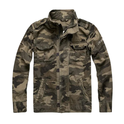 Veste Zippée Longue avec Poches Détachables et Réglables