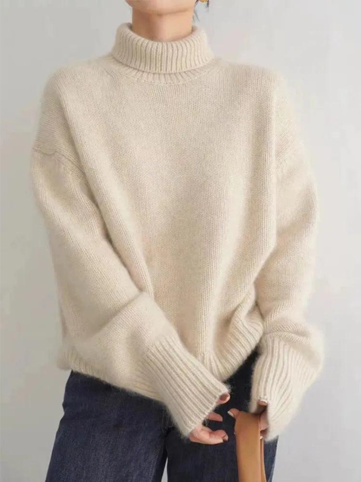 Pull Col Roulé Femme Élégant