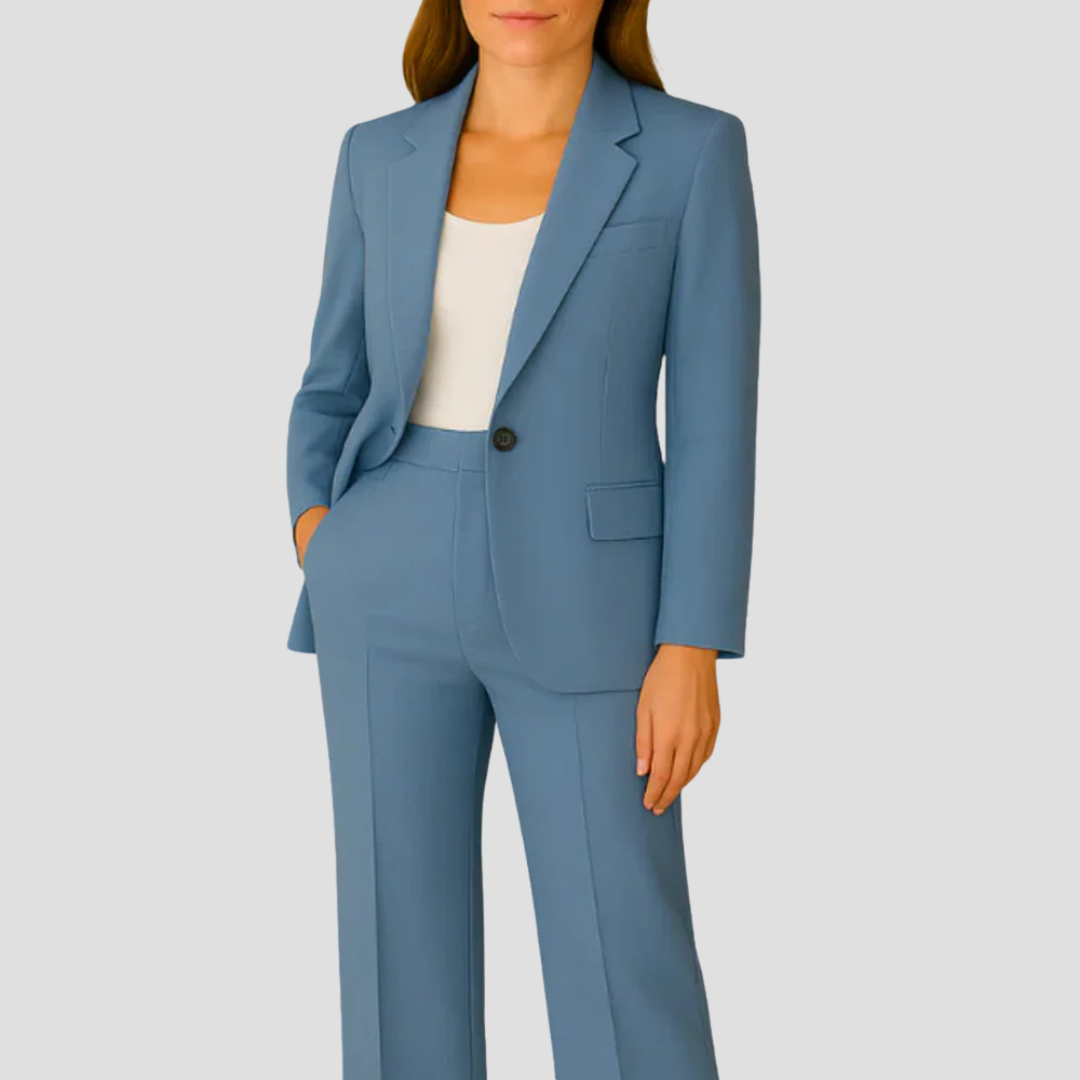 Costume Féminin Tailleur Long avec Pantalon