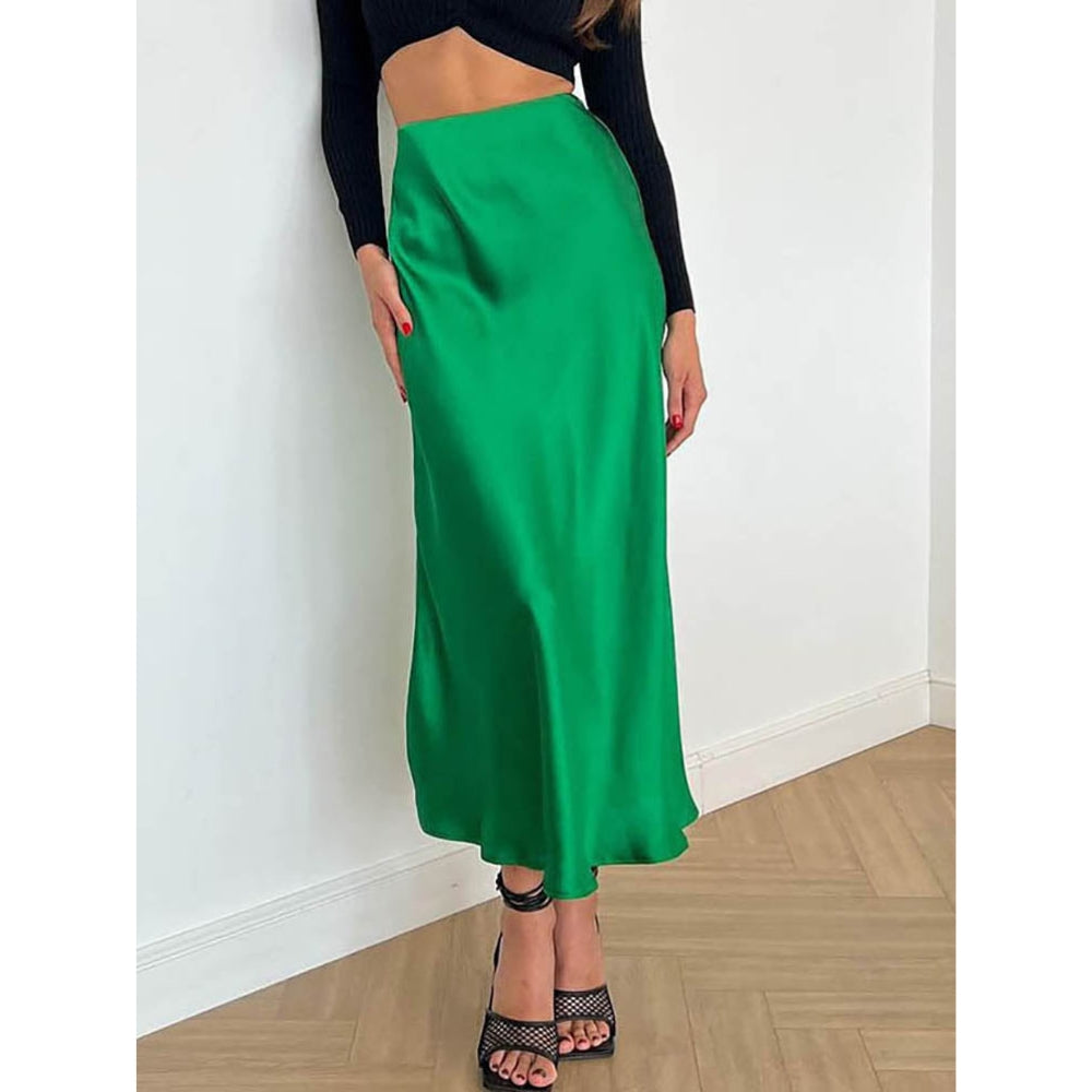 Jupe Femme Mi-Mollet Taille Haute Élégante