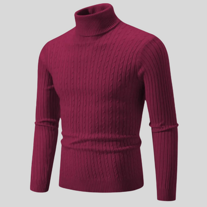 Pull Col Roulé Élégant pour Homme
