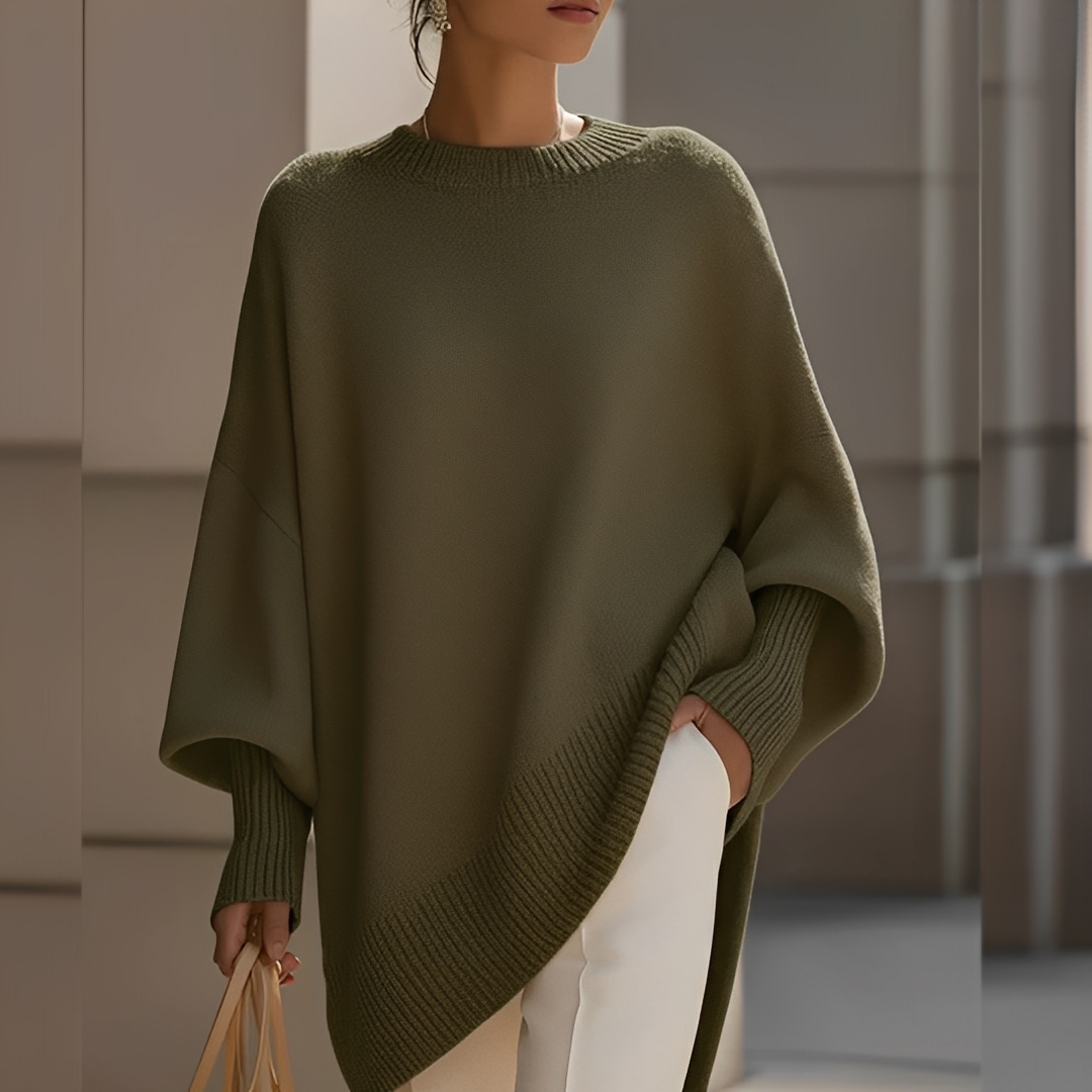 Pull Grande Taille pour Femme Col Rond Élégant