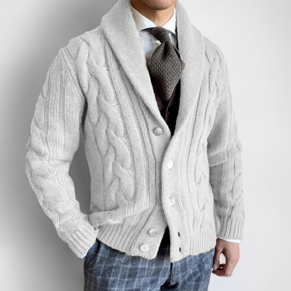 Cardigan Homme Col Montant Oversize