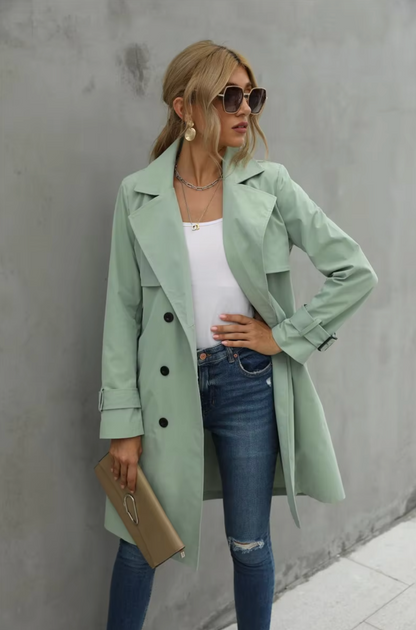 Trenchcoat Femme Double Boutonnage Classique