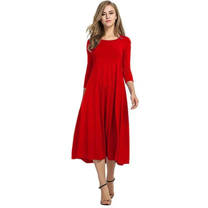 Robe Femme Chic Mi-Longue Taille Idéale