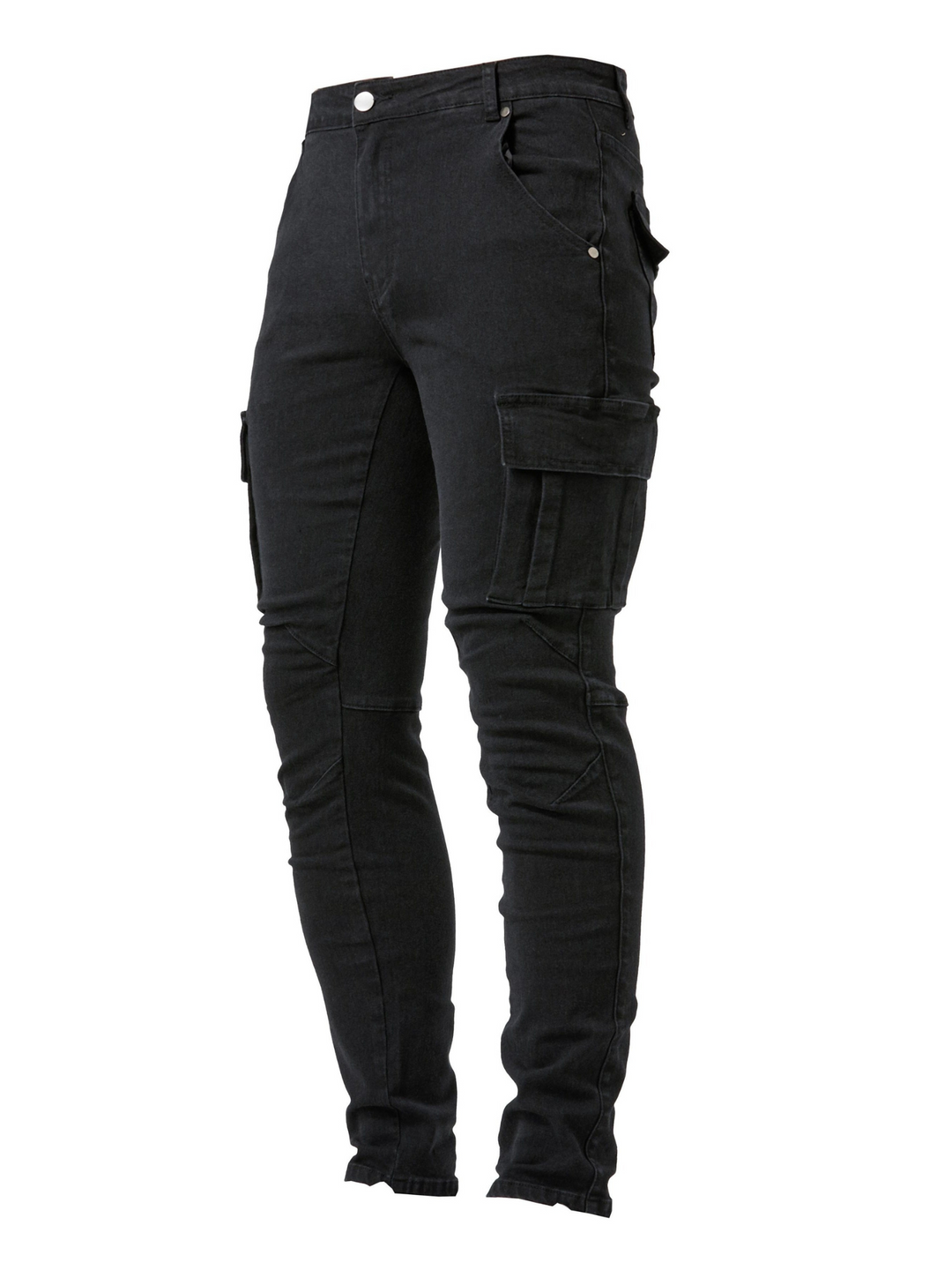 Pantalon Cargo Noir Matelassé - vue 2