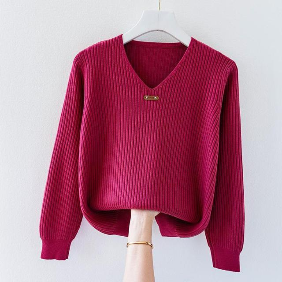 Pull femme noir épais manches longues hiver