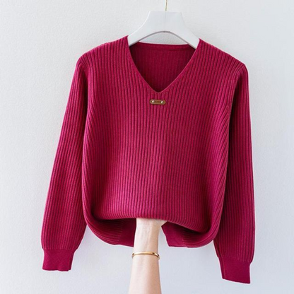Pull femme noir épais manches longues hiver