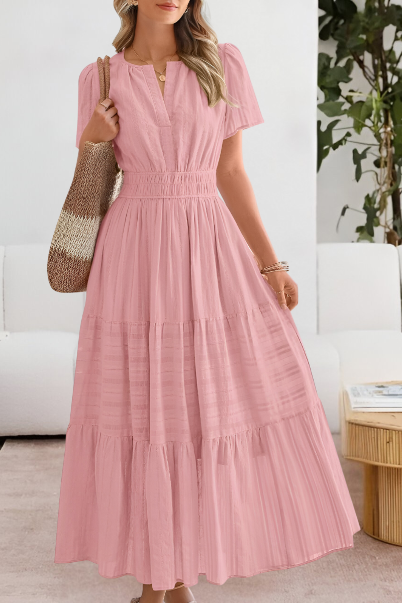 Robe Midi Femme Fluide Confortable Coupe Bohème