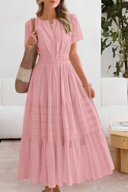Robe Midi Femme Fluide Confortable Coupe Bohème