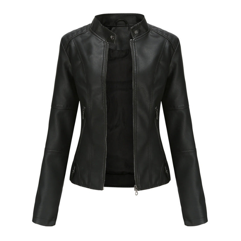 Veste Femme Élégante à Manches Longues avec Poches Fermeture Éclair