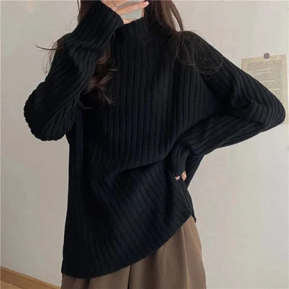 Pull Col Montant Femme Long Manches