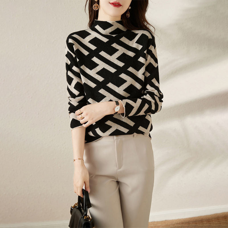 Pull Femme Rayé Noir et Blanc Élégant - PanierRoyale