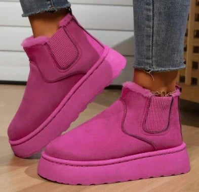 Bottines Femme Hiver Chauffantes À Lacets avec Semelle Crantée - PanierRoyale