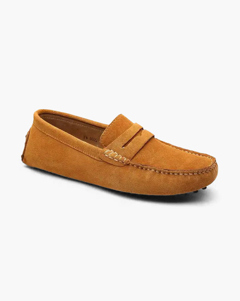 Mocassin Homme Cuir Velours Confortable