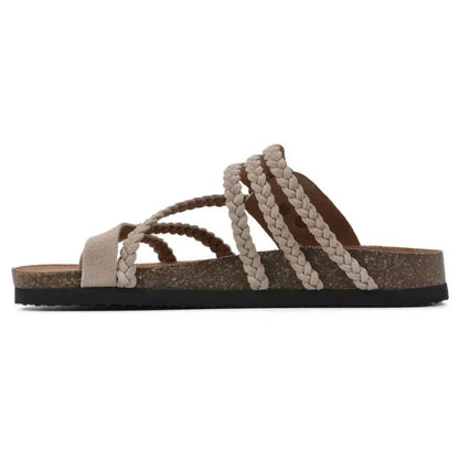 Sandales Femme Brides Tressées Orthopédiques Style Bohème