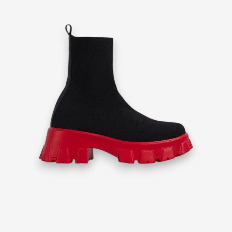 Bottines Femme Neige avec Semelle Antidérapante et Fermeture Éclair Rapide