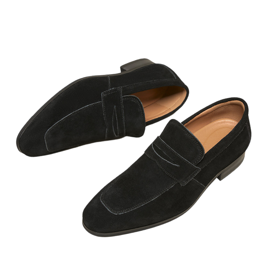 Chaussures Loafers Homme Cuir Noir Élégant