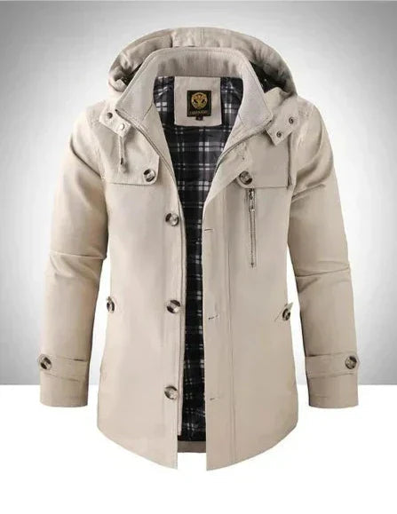 Veste Imperméable à Capuche avec Fermeture Éclair Rapide