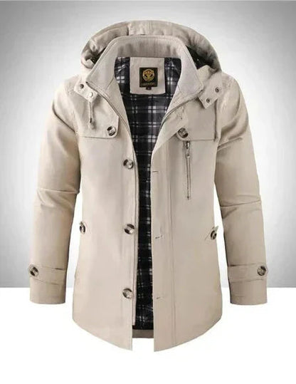 Veste Imperméable à Capuche avec Fermeture Éclair Rapide