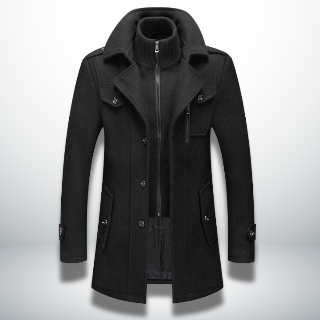 Manteau Homme Élégant avec Fermeture Boutons