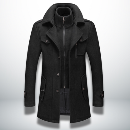 Manteau Homme Élégant avec Fermeture Boutons