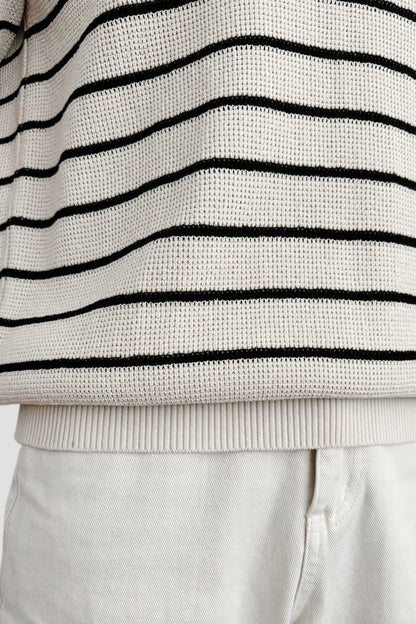 Chemise Polo Homme Rayée Manches Courtes Classique et Polyvalent