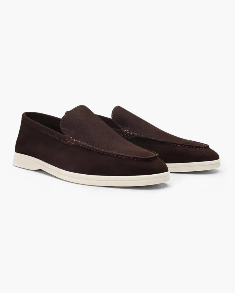Mocassin en Cuir de Véritable Style Vintage pour Homme