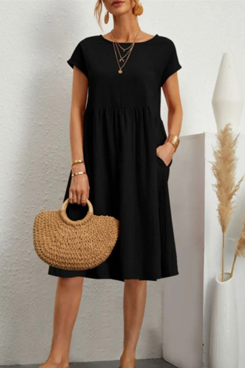 Robe Femme Décontractée avec Détails Brodés et Patchwork Coloré
