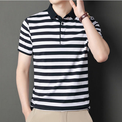 Chemise Polo Rayée Homme Classique