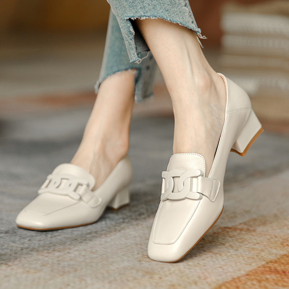 Mocassins Femmes Chaussures en Cuir Confort avec Semelle Orthopédique - PanierRoyale