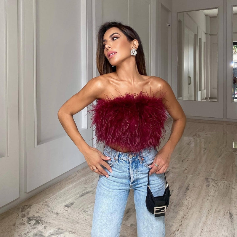 Gilet sans manches en fourrure douce et chic