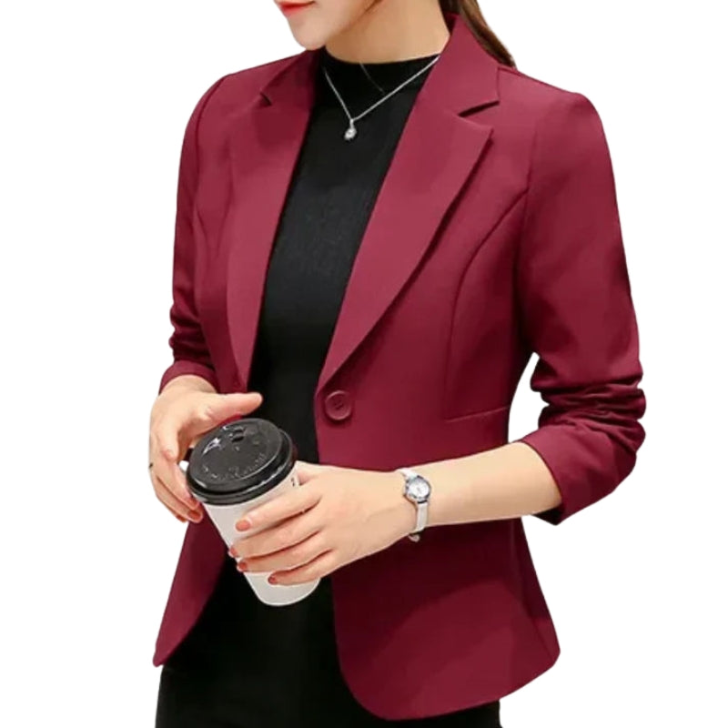 Blazer Élégant Manches Longues Zip Dégradé