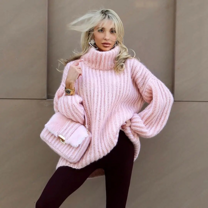 Pull Femme Laine Mérinos Bleu Pastel