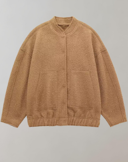 Blouson Bomber Sport Casual à Fermeture Éclair