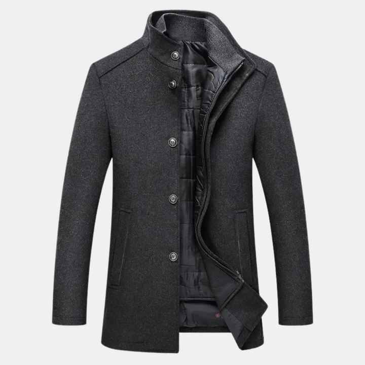 Manteau Hiver Chaud et Élégant en Brun - vue 2