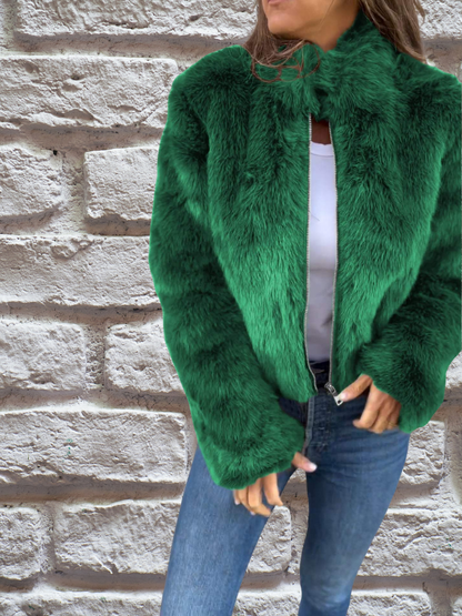 Veste Fausse Fourrure Chic et Élégante pour Femme