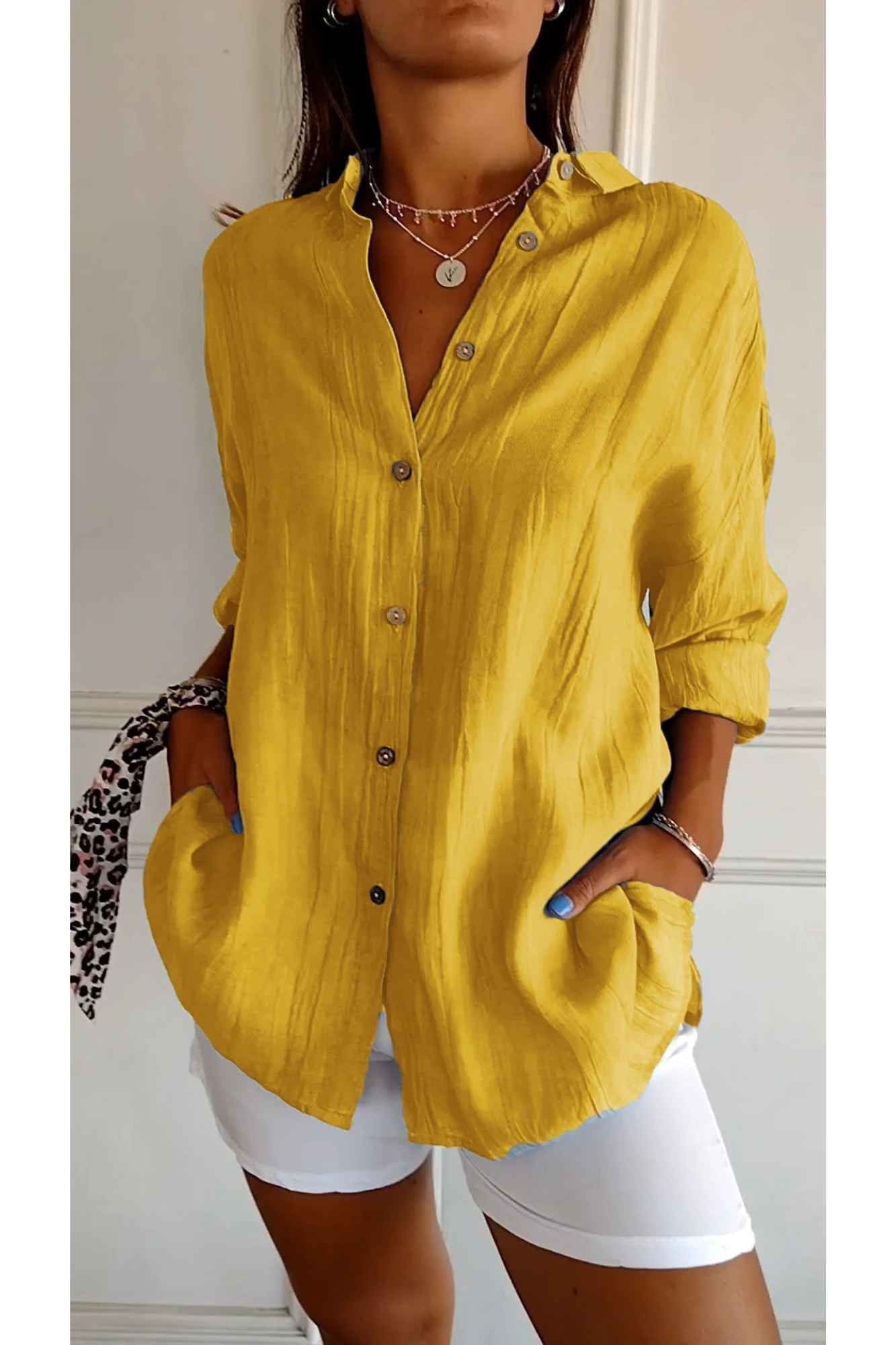 Chemise Femme Manche Courte Élégante et Légère