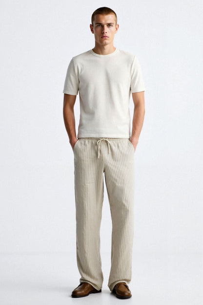 Pantalon de ville à rayures pour homme