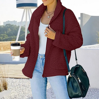 Veste Femme Longue et Élégante en Duvetyn