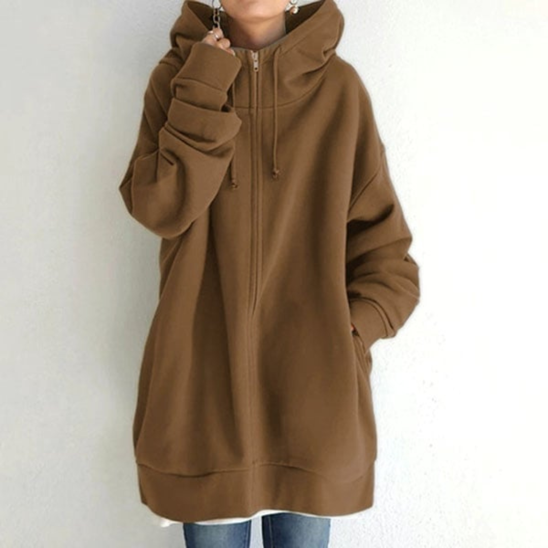 Sweat à Capuche Sport Zippé Noir Unisexe