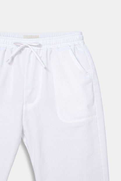 Pantalon de survêtement Homme Blanc avec Cordons de Serrage