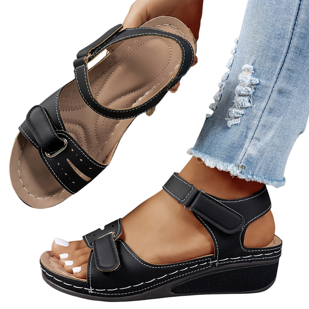 Sandales Été Bout Ouvert avec Sangle Réglable devient : Sandales Tropéziennes Bout Ouvert avec Sangle Ajustable