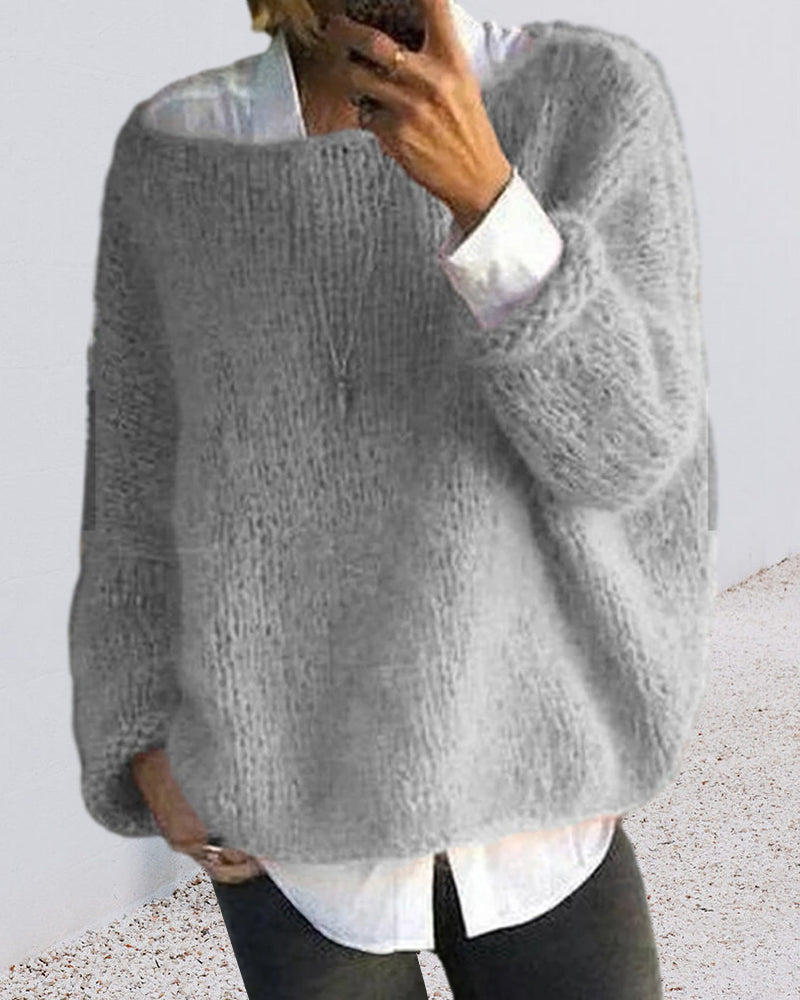 Pull Femme en Laine Mérinos Rose Foncé