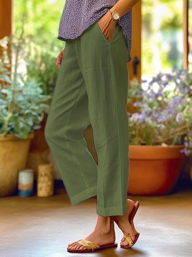 Pantalon Lin Femme Léger et Confortable pour Été